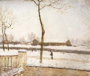 Alfred Sisley Snow Scene,Moret Station oil painting reproduction